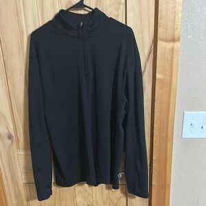 Eddie Bauer Performance Systems Black Long Sleeve 1/4 Zip Pullover